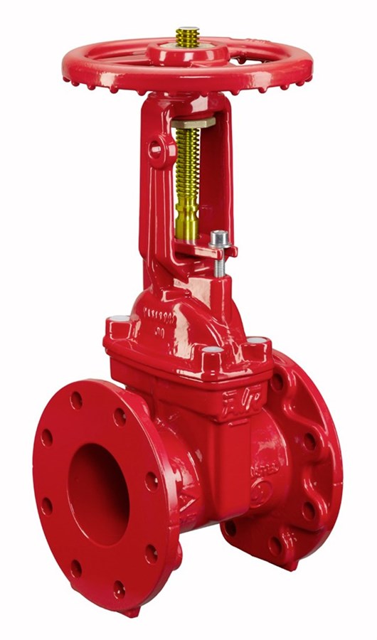 Scalopped flange, red, OS&Y, DN100, Cu alloy stem, red HW, CTC thread